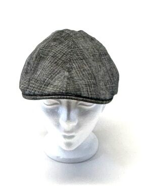 Original Penguin Grey Textured Flat Cap Ivy Newsboy Hat OS
